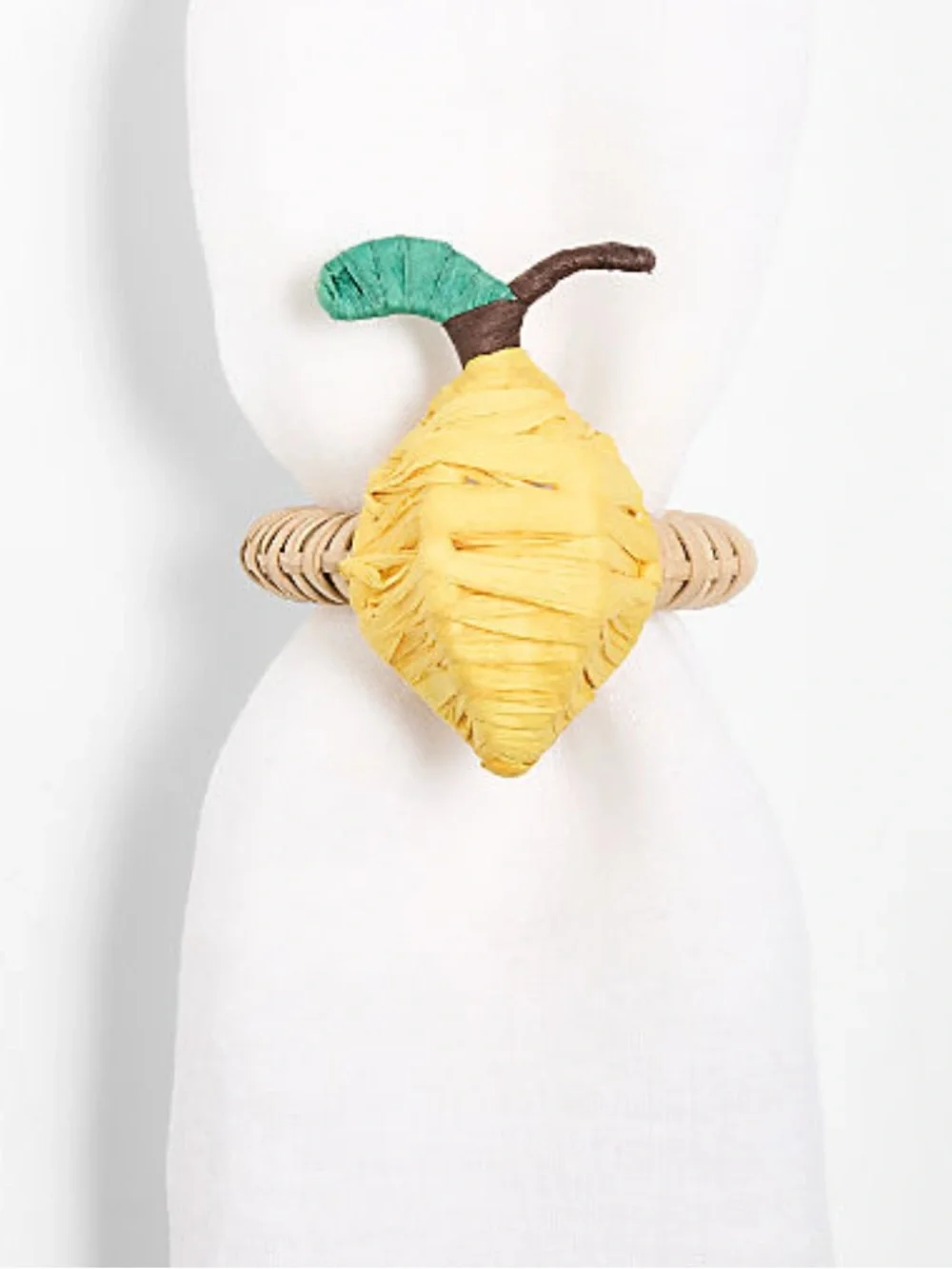 New! 🇮🇹🍋✨Crate&Barrel Raffia Lemon Napkin Ring